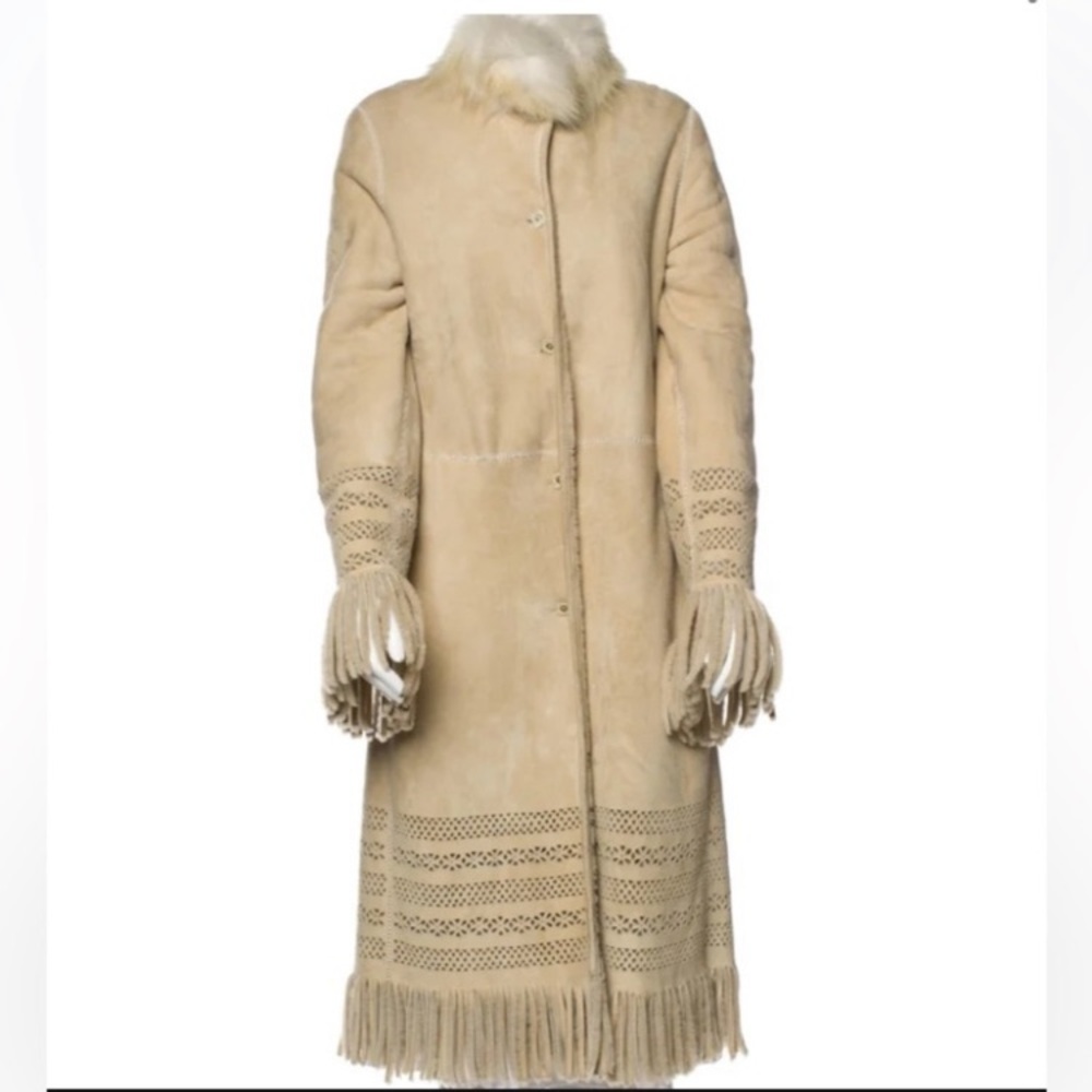 Vintage Giuliana Teso Shearling Fur Coat - Picture 15 of 16